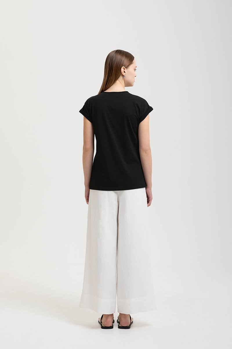 PENNY ROLLED CAP SLEEVES OVERSIZED TEE