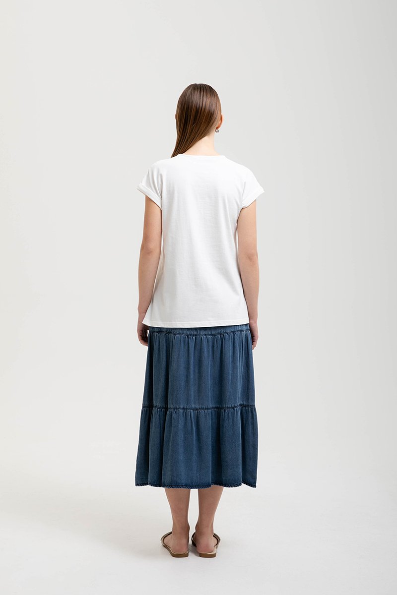 PENNY ROLLED CAP SLEEVES OVERSIZED TEE