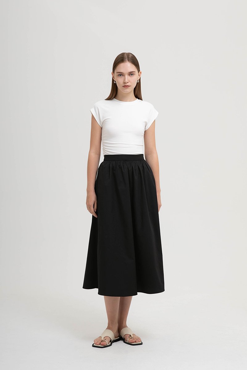 WENDIE FLARE MIDI SKIRT