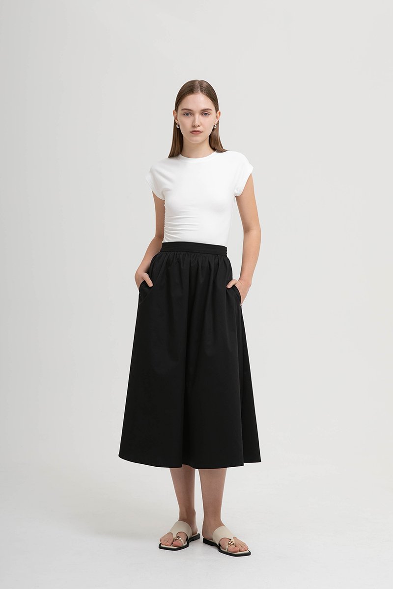 WENDIE FLARE MIDI SKIRT