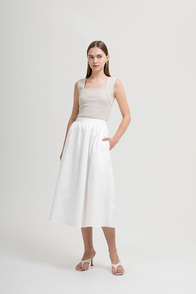 WENDIE FLARE MIDI SKIRT