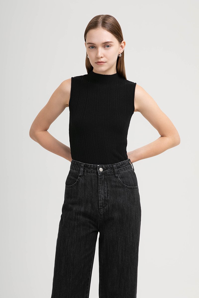 HELDA MOCK NECK KNIT TOP