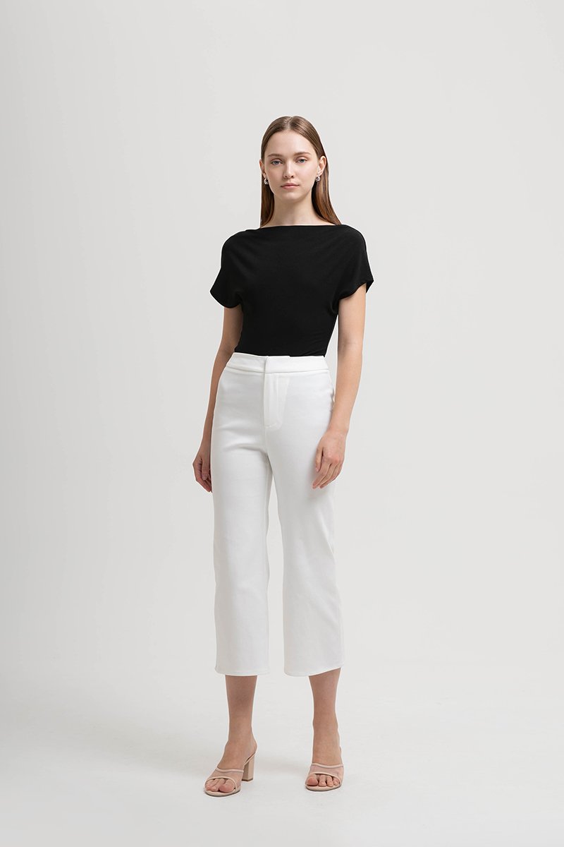 LEONA HIGH WAISTED CROPPED PANTS