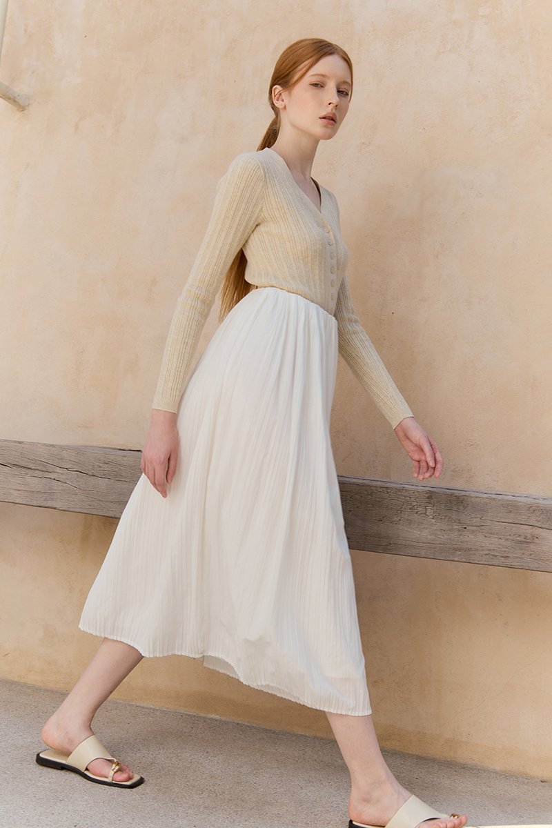 MARGO ELASTICATED PLEATED SKIRT