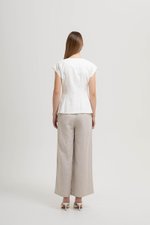 BETH WRAP LINEN TOP