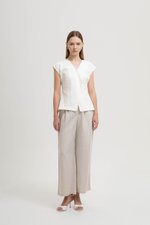 BETH WRAP LINEN TOP