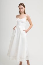 BEVERLY CONTRAST CAMI LINEN DRESS