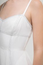 BEVERLY CONTRAST CAMI LINEN DRESS