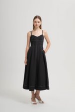 BEVERLY CONTRAST CAMI LINEN DRESS