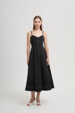 BEVERLY CONTRAST CAMI LINEN DRESS