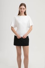 SOFIANA BATWING TIE BACK TOP