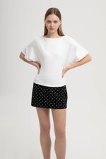 SOFIANA BATWING TIE BACK TOP