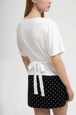 SOFIANA BATWING TIE BACK TOP