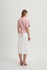 SOFIANA BATWING TIE BACK TOP