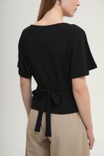 SOFIANA BATWING TIE BACK TOP