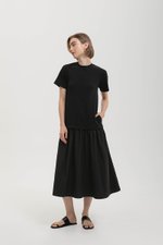 VERONA TEE DROP WAIST MIDI DRESS