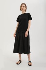 VERONA TEE DROP WAIST MIDI DRESS