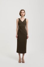 IRIS PLEATED MIDI DRESS