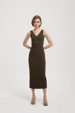 IRIS PLEATED MIDI DRESS