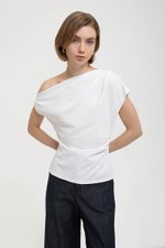 *BACKORDER 5* AMIRA ASYMMETRIC OFF SHOULDER TOP W BELT