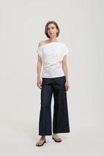 *BACKORDER 5* AMIRA ASYMMETRIC OFF SHOULDER TOP W BELT