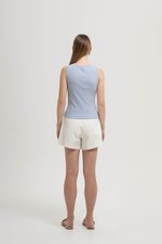 CLAIRE BUTTONDOWN RIBBED TANK TOP