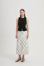 CLAIRE BUTTONDOWN RIBBED TANK TOP