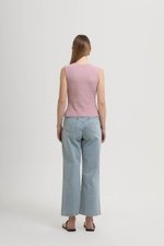 CLAIRE BUTTONDOWN RIBBED TANK TOP