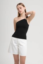 DONNA TOGA KNIT TOP W DETACHABLE BROOCH