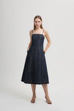 COURTNEY PANELLED DENIM DRESS