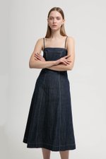 COURTNEY PANELLED DENIM DRESS