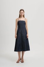 COURTNEY PANELLED DENIM DRESS