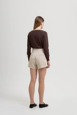 CELINA TWEED PLEATED SHORTS