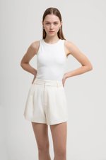 CELINA TWEED PLEATED SHORTS