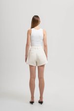 CELINA TWEED PLEATED SHORTS