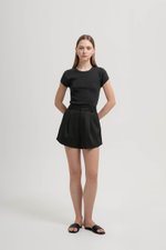 CELINA TWEED PLEATED SHORTS