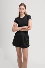 CELINA TWEED PLEATED SHORTS