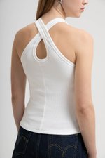 FARLEY CRISS CROSS BACK TANK TOP