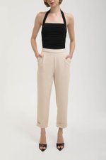 DENISSE ROLLED CUFF CIGARETTE PANTS