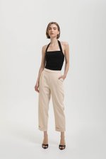 DENISSE ROLLED CUFF CIGARETTE PANTS
