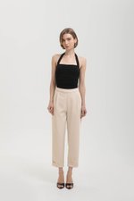 DENISSE ROLLED CUFF CIGARETTE PANTS