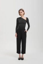 DENISSE ROLLED CUFF CIGARETTE PANTS