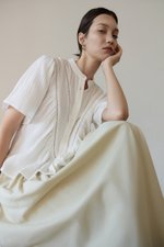 KEIYA BUTTONDOWN LACE TRIM MUSLIN TOP