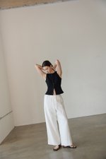 CLAIRE BUTTONDOWN RIBBED TANK TOP
