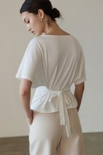 SOFIANA BATWING TIE BACK TOP