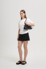 MARLA RIBBON TRAPEZE SHOULDER BAG