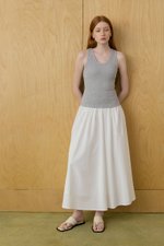 *BACKORDER 4* HANNAH PIN TUCK MIDI SKIRT (REGULAR)