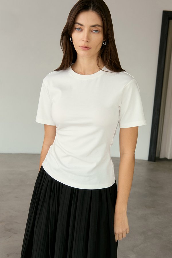ELLERY RUCHED MODAL TEE