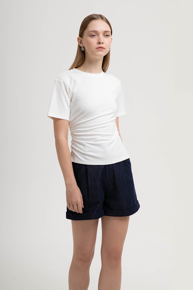 ELLERY RUCHED MODAL TEE