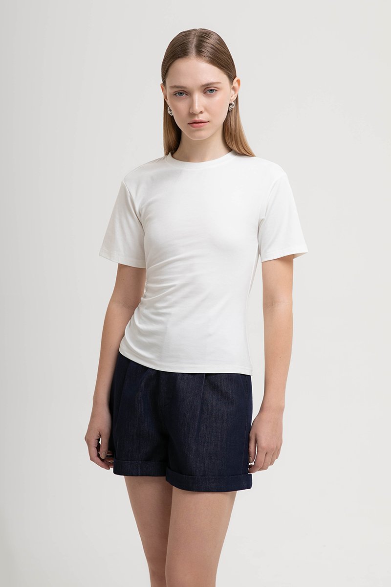 ELLERY RUCHED MODAL TEE